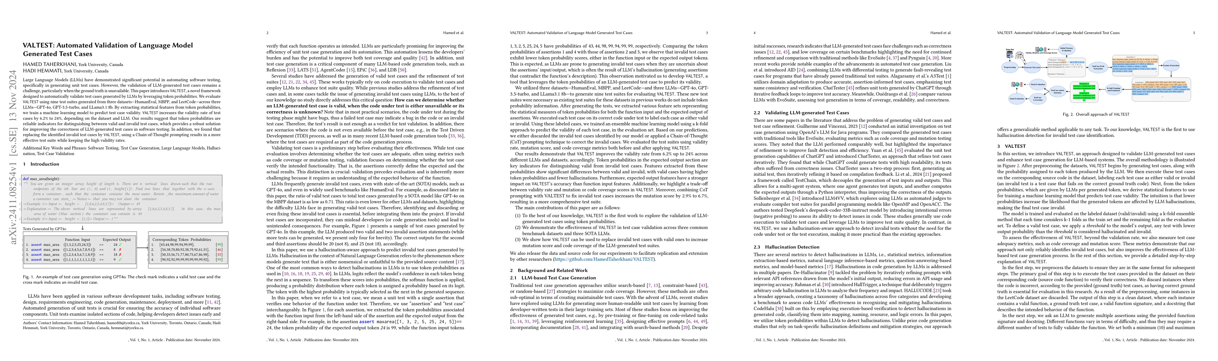 Thumbnail for VALTEST: Automated Validation of Language Model Generated Test Cases