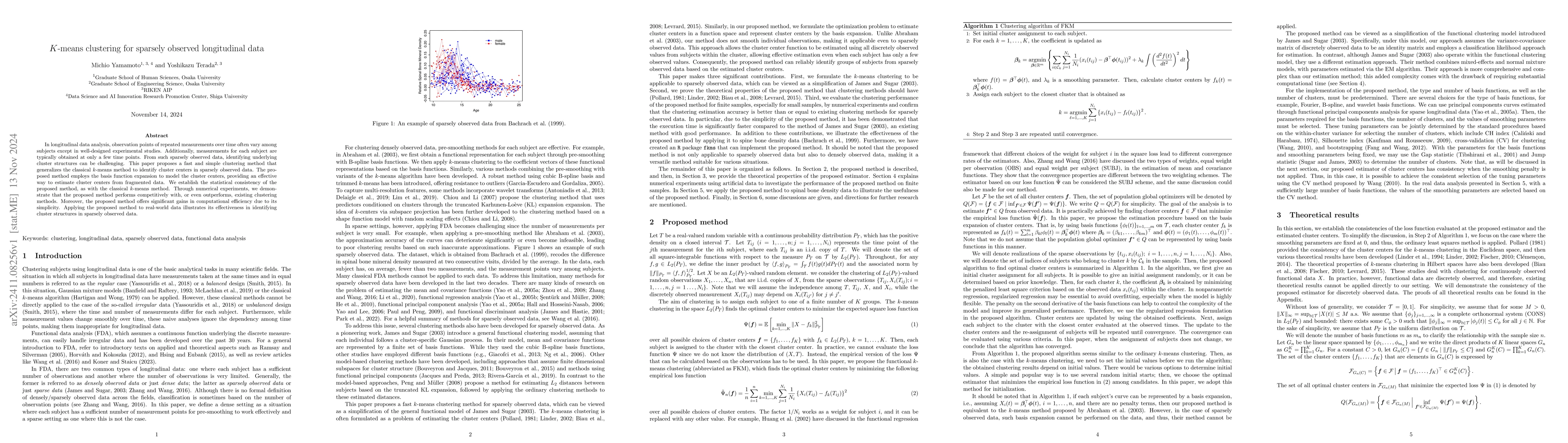 Thumbnail for $K$-means clustering for sparsely observed longitudinal data