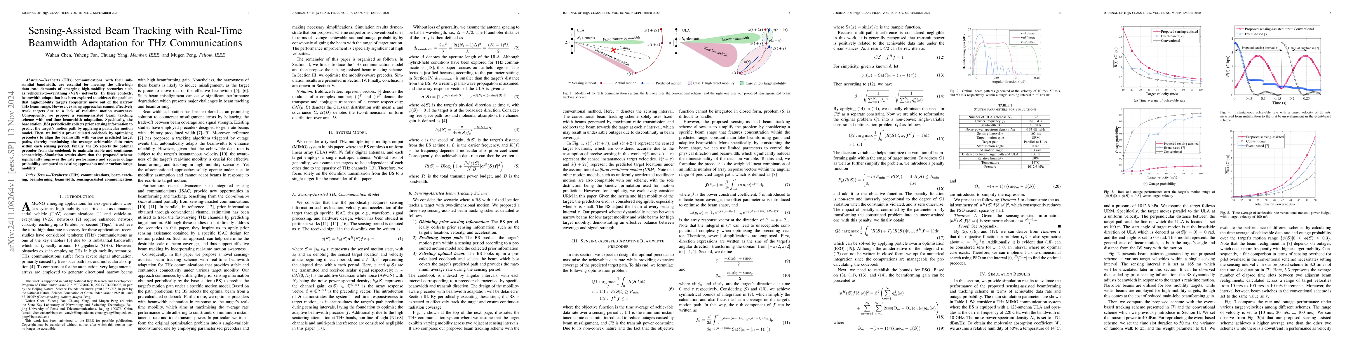 Thumbnail for Sensing-Assisted Beam Tracking with Real-Time Beamwidth Adaptation for
  THz Communications