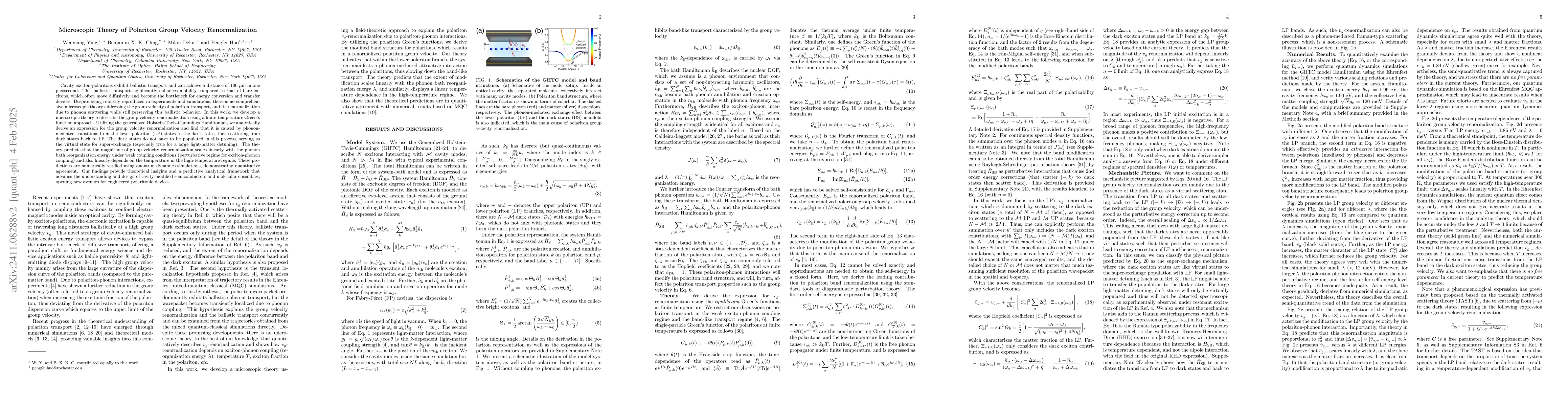Thumbnail for Microscopic Theory of Polariton Group Velocity Renormalization