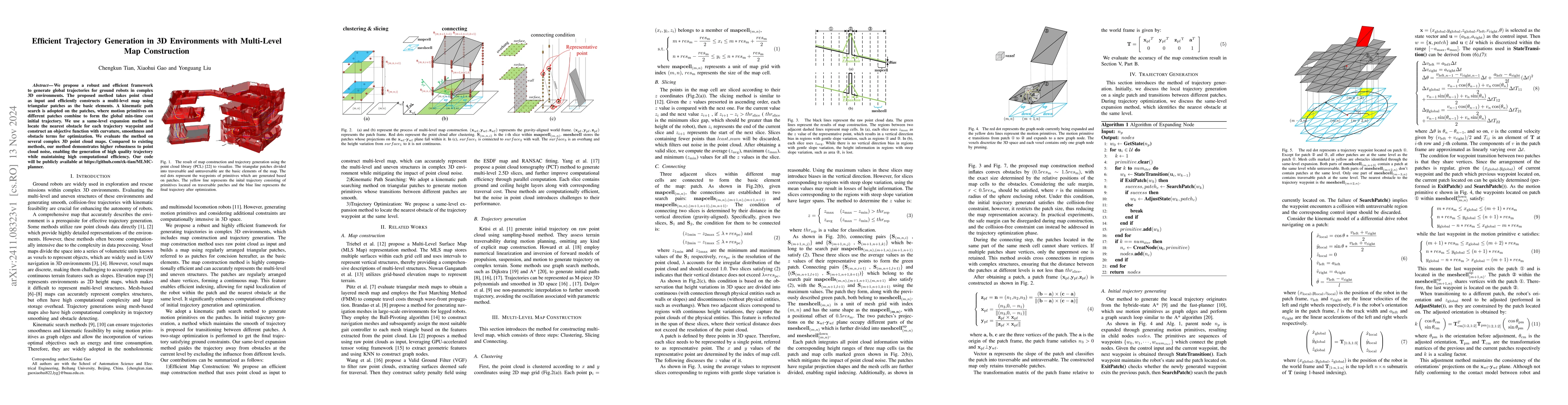 Thumbnail for Efficient Trajectory Generation in 3D Environments with Multi-Level Map
  Construction
