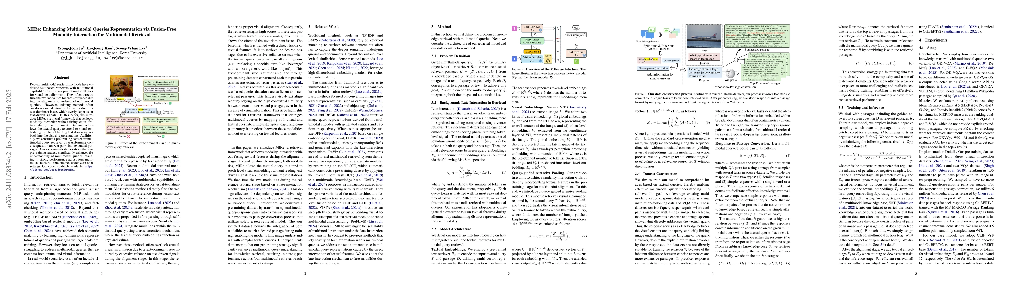 Thumbnail for Enhancing Multimodal Query Representation via Visual Dialogues for
  End-to-End Knowledge Retrieval
