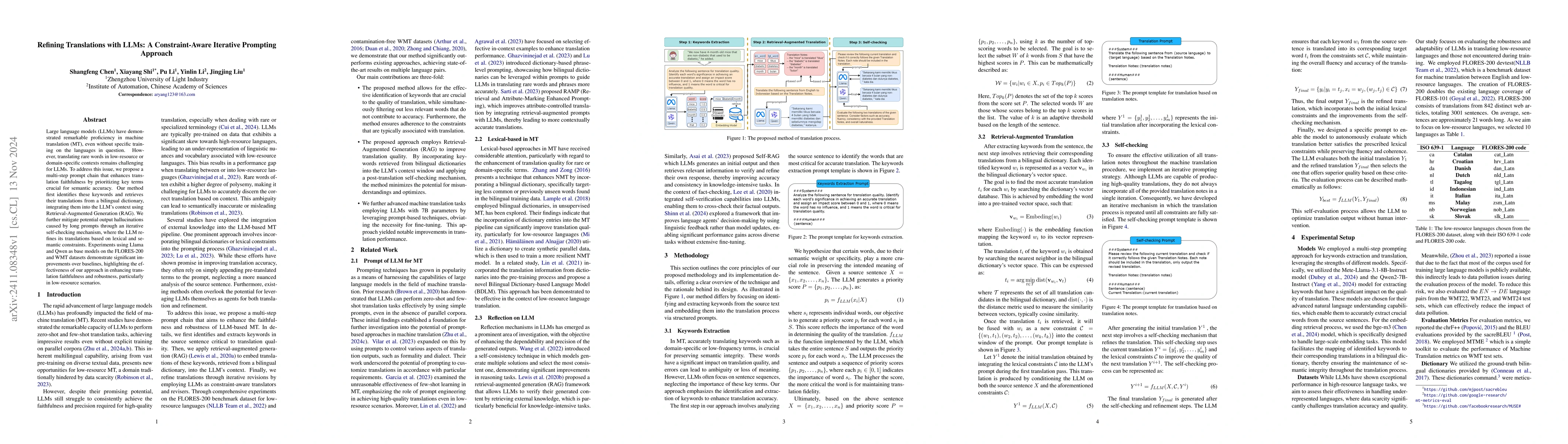 Thumbnail for Refining Translations with LLMs: A Constraint-Aware Iterative Prompting
  Approach