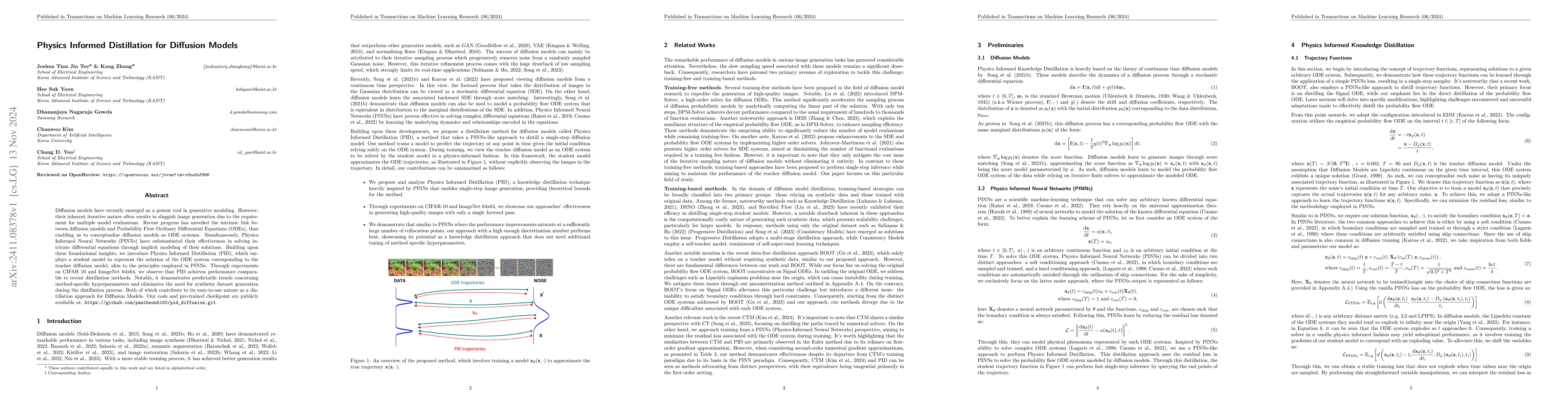 Thumbnail for Physics Informed Distillation for Diffusion Models