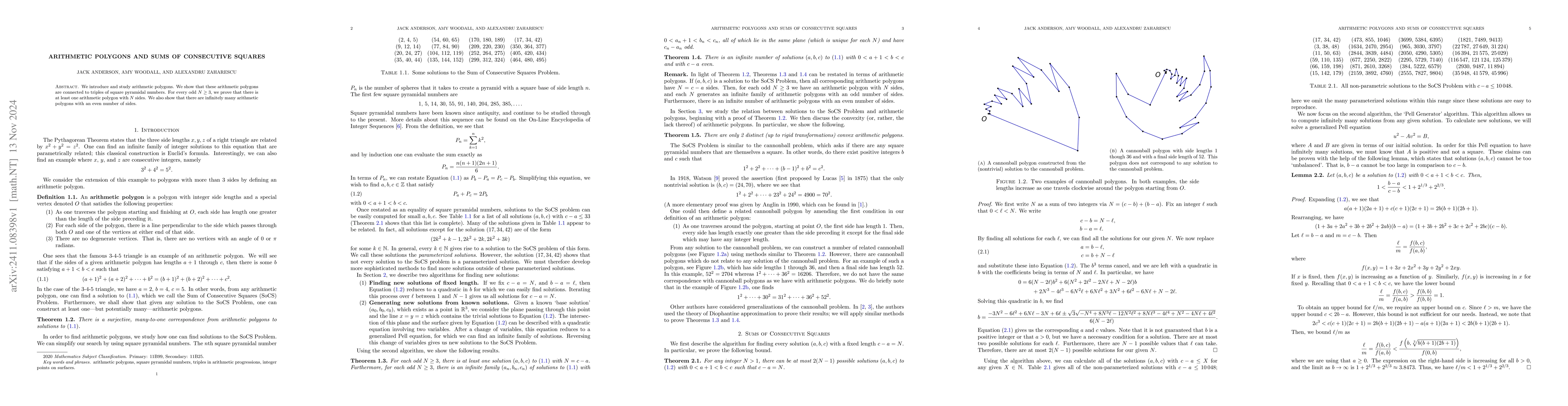 Thumbnail for Arithmetic Polygons and Sums of Consecutive Squares
