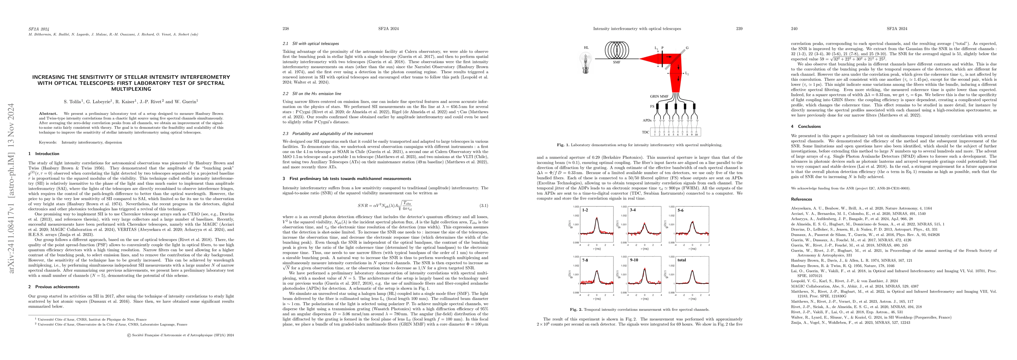 Thumbnail for Increasing the sensitivity of stellar intensity interferometry with
  optical telescopes: First laboratory test of spectral multiplexing
