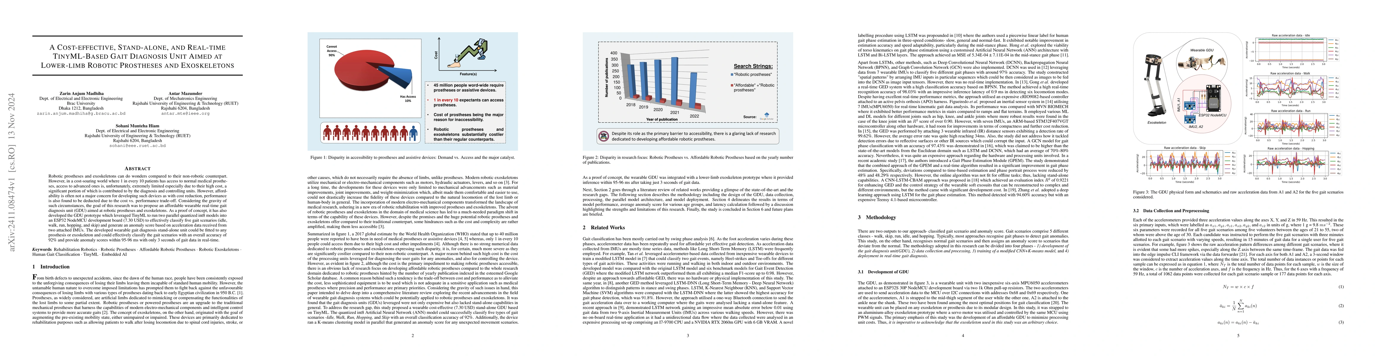 Thumbnail for A Cost-effective, Stand-alone, and Real-time TinyML-Based Gait Diagnosis
  Unit Aimed at Lower-limb Robotic Prostheses and Exoskeletons