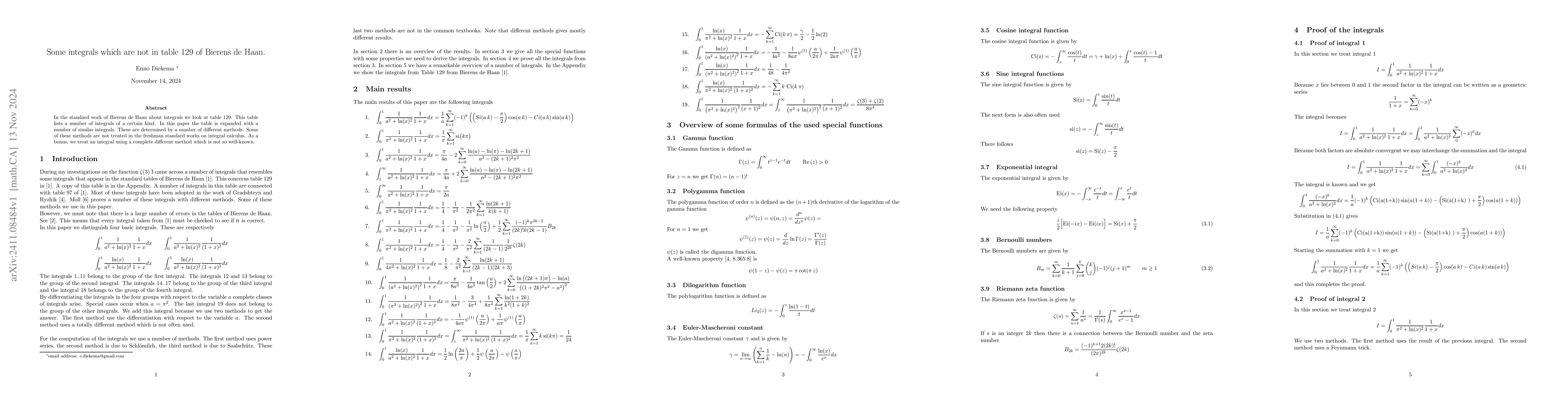 Thumbnail for Some integrals which are not in table 129 of Bierens de Haan