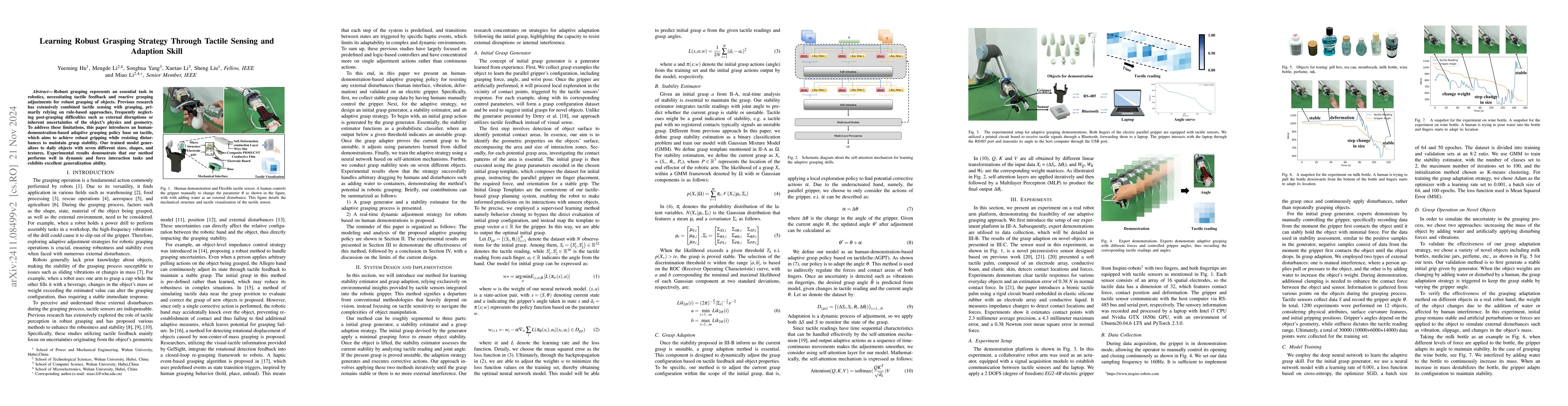 Thumbnail for Learning Robust Grasping Strategy Through Tactile Sensing and Adaption
  Skill