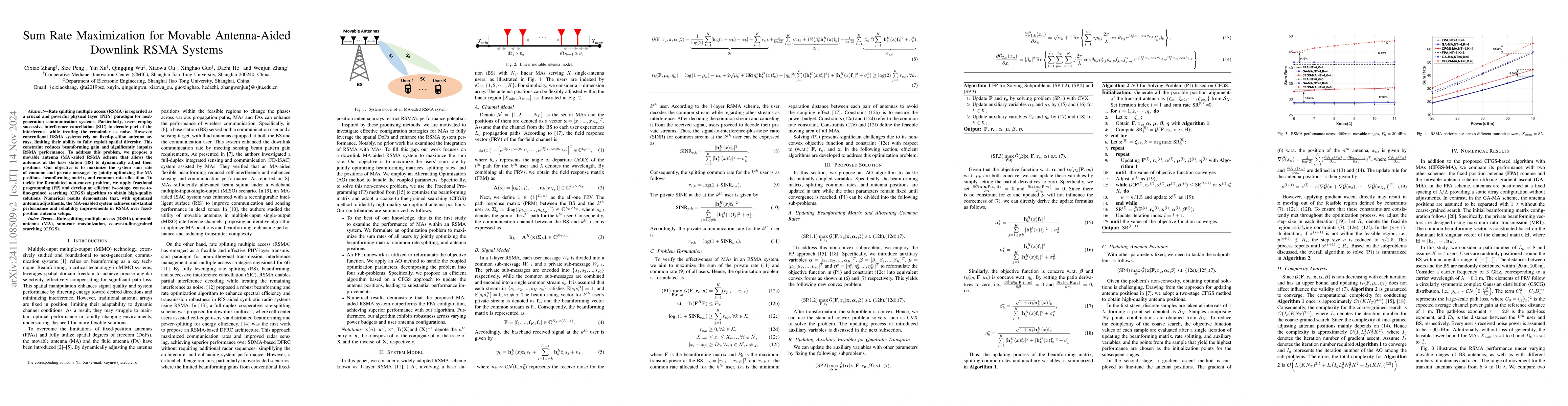 Thumbnail for Sum Rate Maximization for Movable Antenna-Aided Downlink RSMA Systems