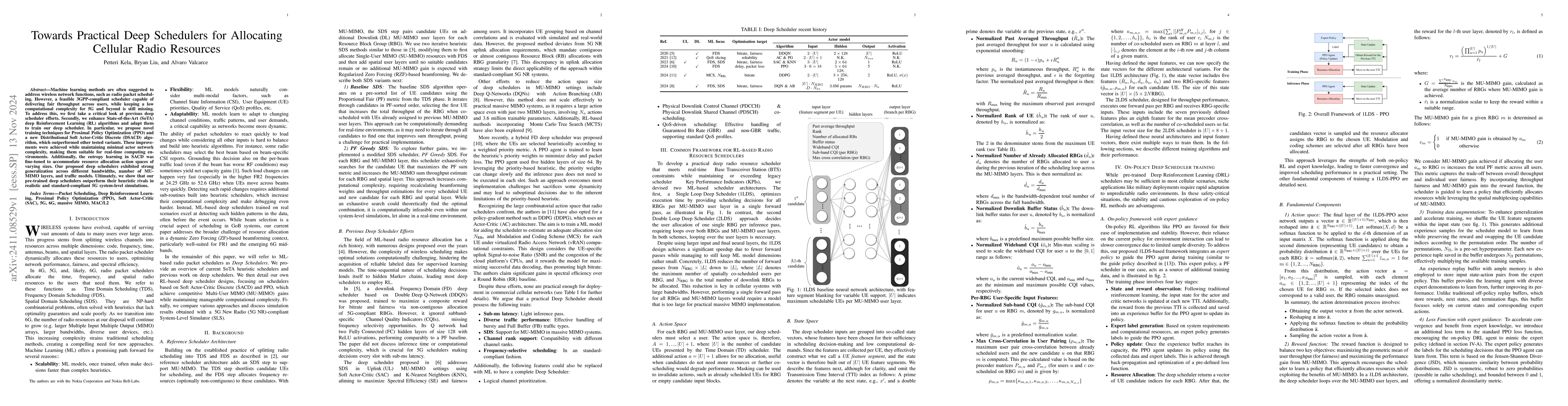 Thumbnail for Towards Practical Deep Schedulers for Allocating Cellular Radio
  Resources