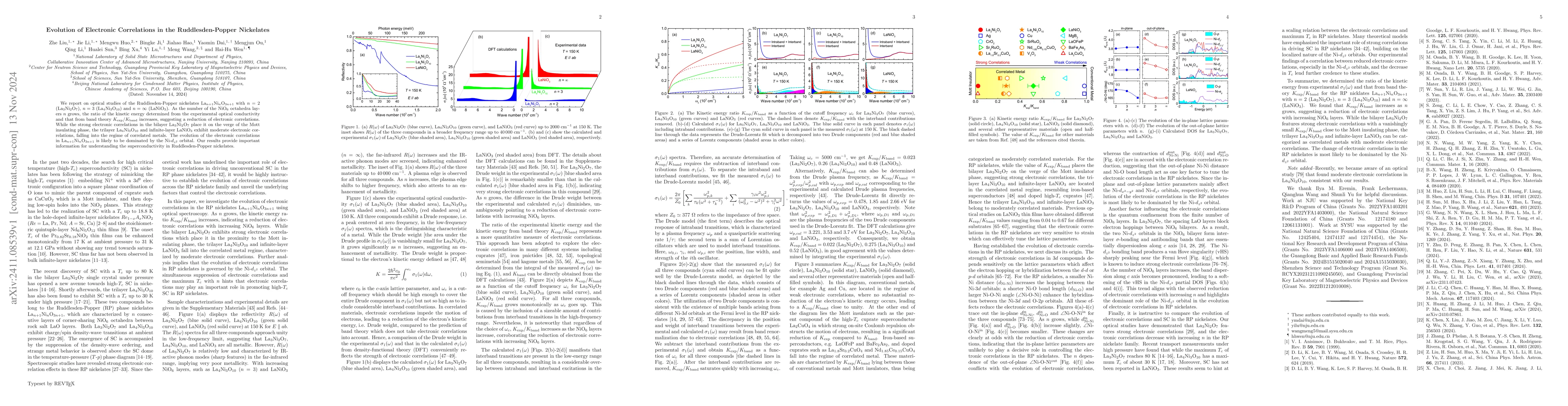 Thumbnail for Evolution of Electronic Correlations in the Ruddlesden-Popper Nickelates