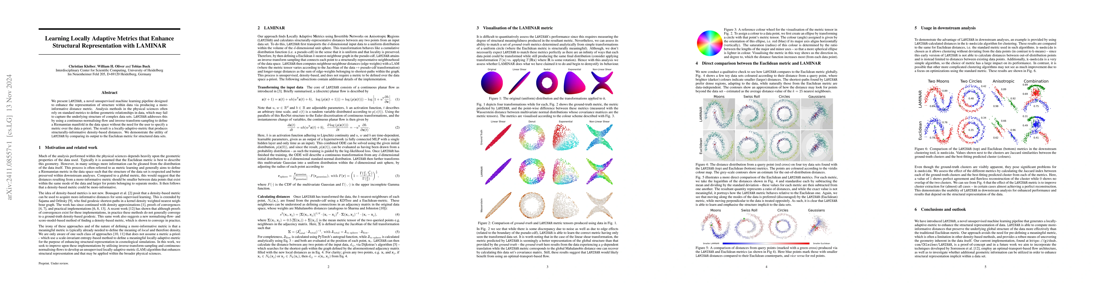 Thumbnail for Learning Locally Adaptive Metrics that Enhance Structural Representation
  with $\texttt{LAMINAR}$