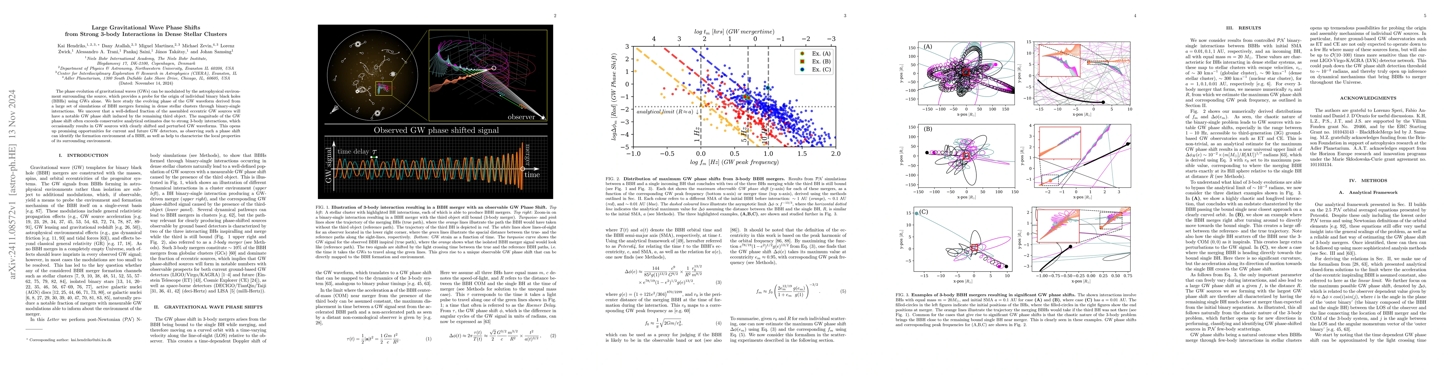 Thumbnail for Large Gravitational Wave Phase Shifts from Strong 3-body Interactions in
  Dense Stellar Clusters