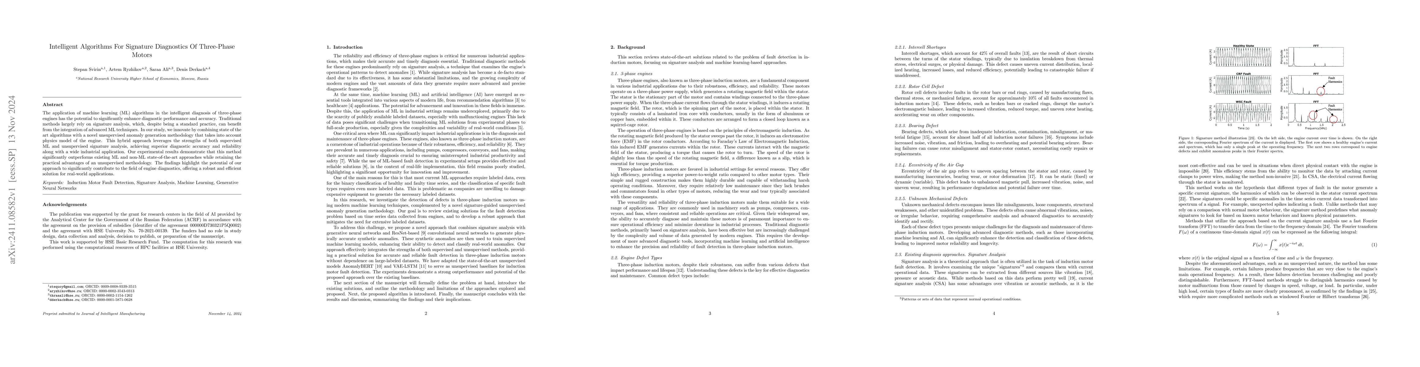 Thumbnail for Intelligent Algorithms For Signature Diagnostics Of Three-Phase Motors