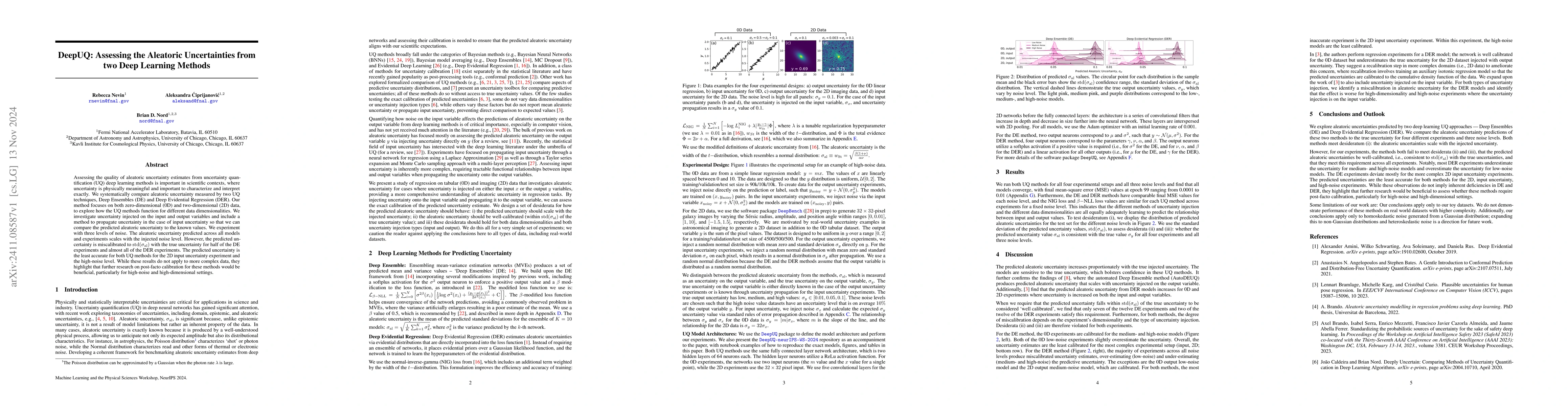 Thumbnail for DeepUQ: Assessing the Aleatoric Uncertainties from two Deep Learning
  Methods