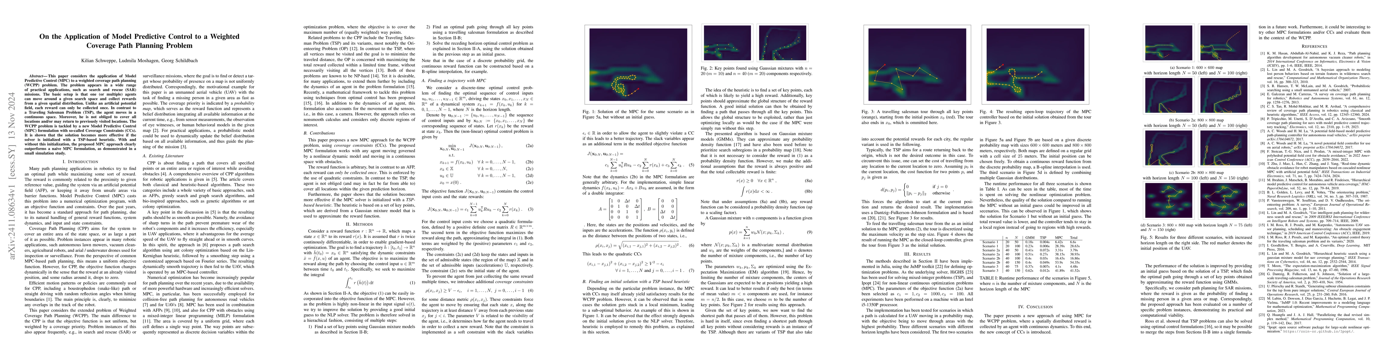 Thumbnail for On the Application of Model Predictive Control to a Weighted Coverage
  Path Planning Problem