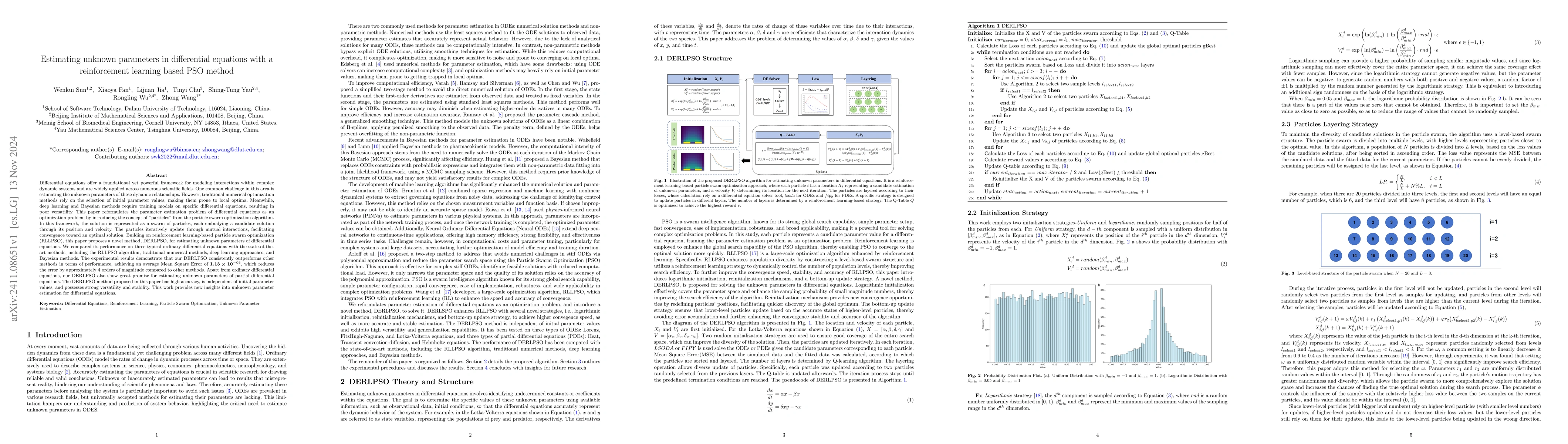 Thumbnail for Estimating unknown parameters in differential equations with a
  reinforcement learning based PSO method