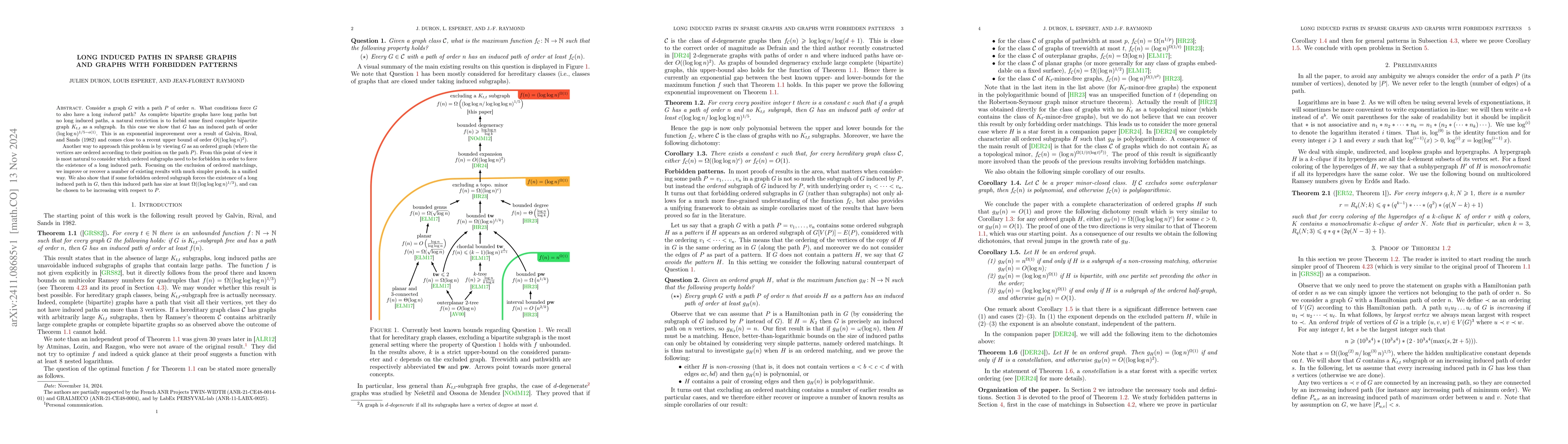 Thumbnail for Long induced paths in sparse graphs and graphs with forbidden patterns