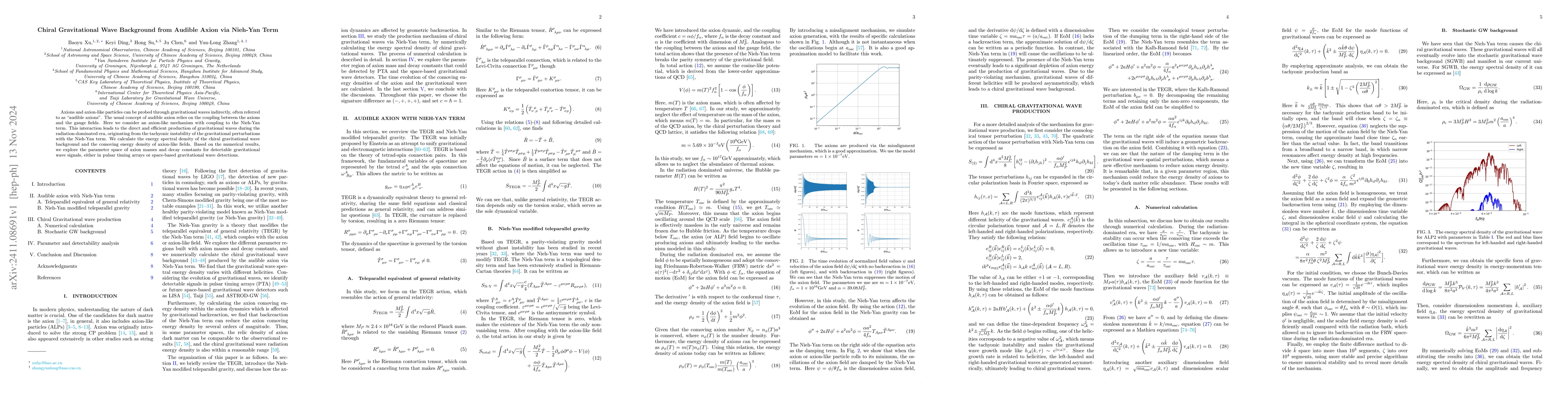 Thumbnail for Chiral Gravitational Wave Background from Audible Axion via Nieh-Yan
  Term