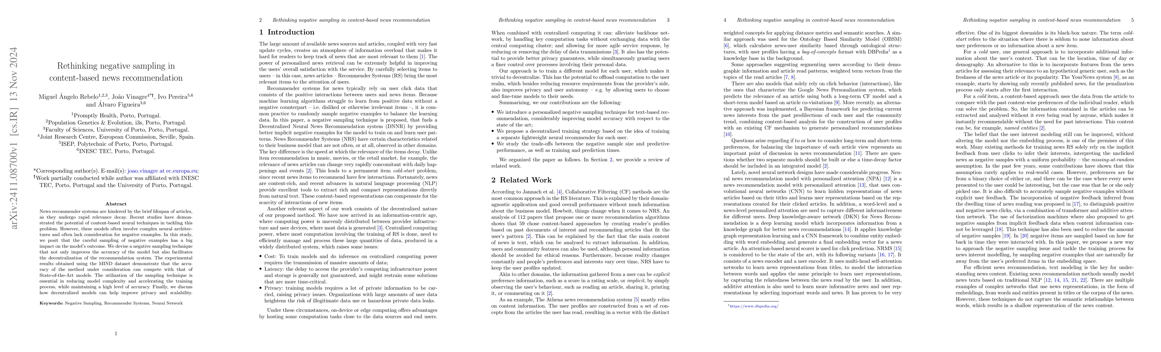 Thumbnail for Rethinking negative sampling in content-based news recommendation