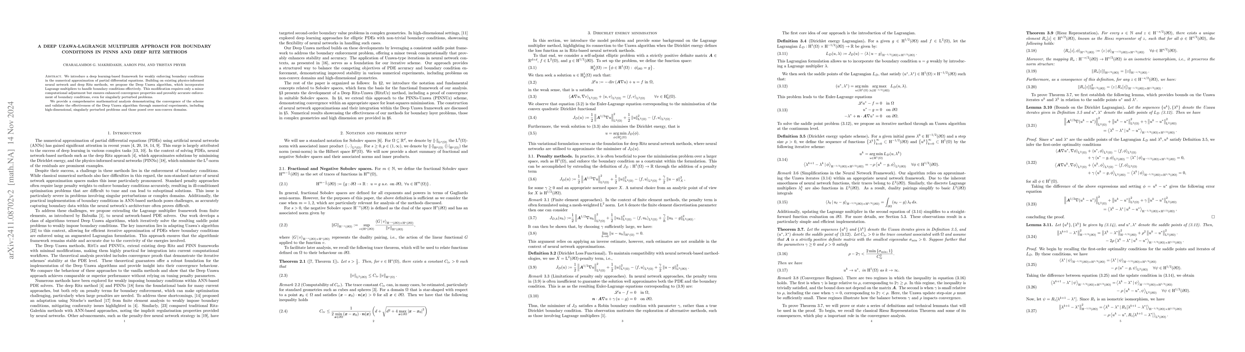 Thumbnail for A Deep Uzawa-Lagrange Multiplier Approach for Boundary Conditions in
  PINNs and Deep Ritz Methods
