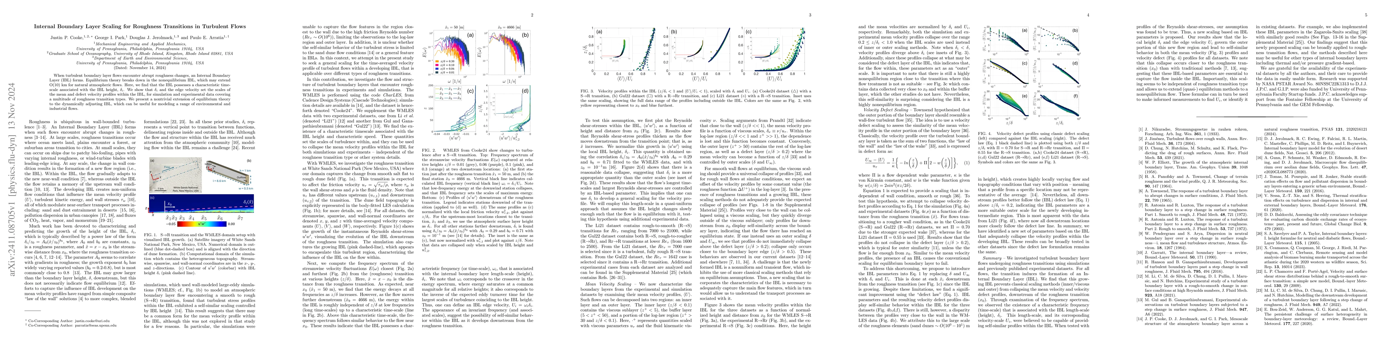 Thumbnail for Internal Boundary Layer Scaling for Roughness Transitions in Turbulent
  Flows