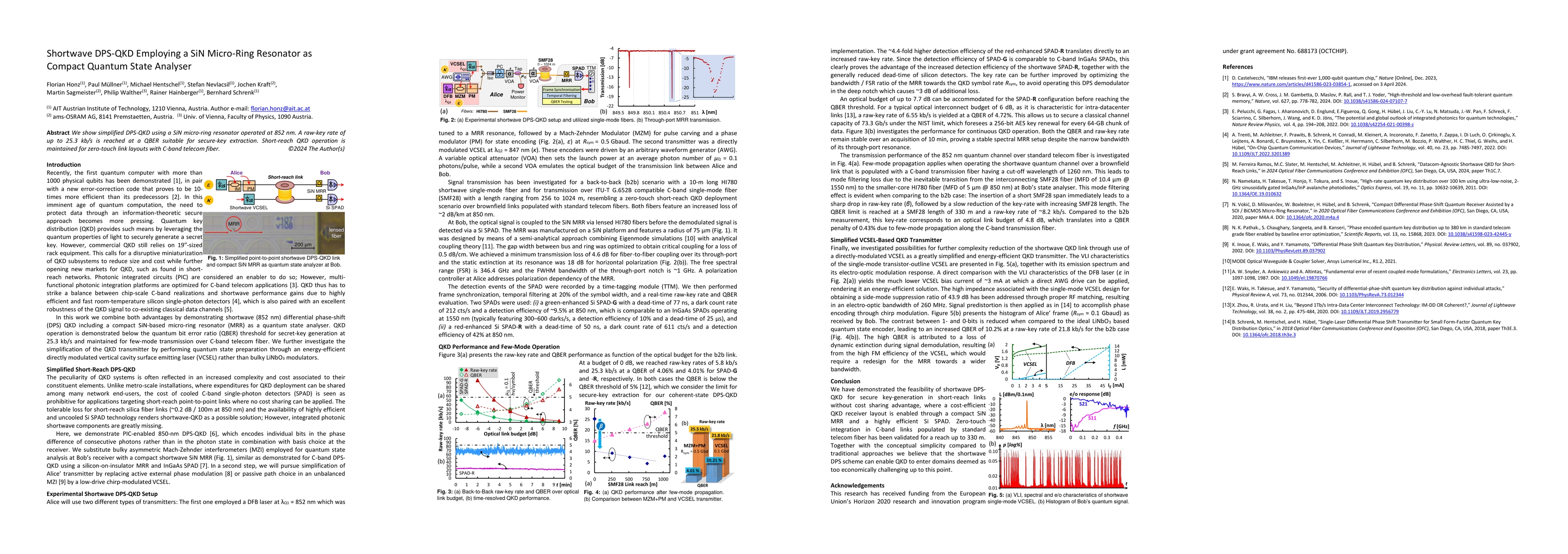 Thumbnail for Shortwave DPS-QKD Employing a SiN Micro-Ring Resonator as Compact
  Quantum State Analyser