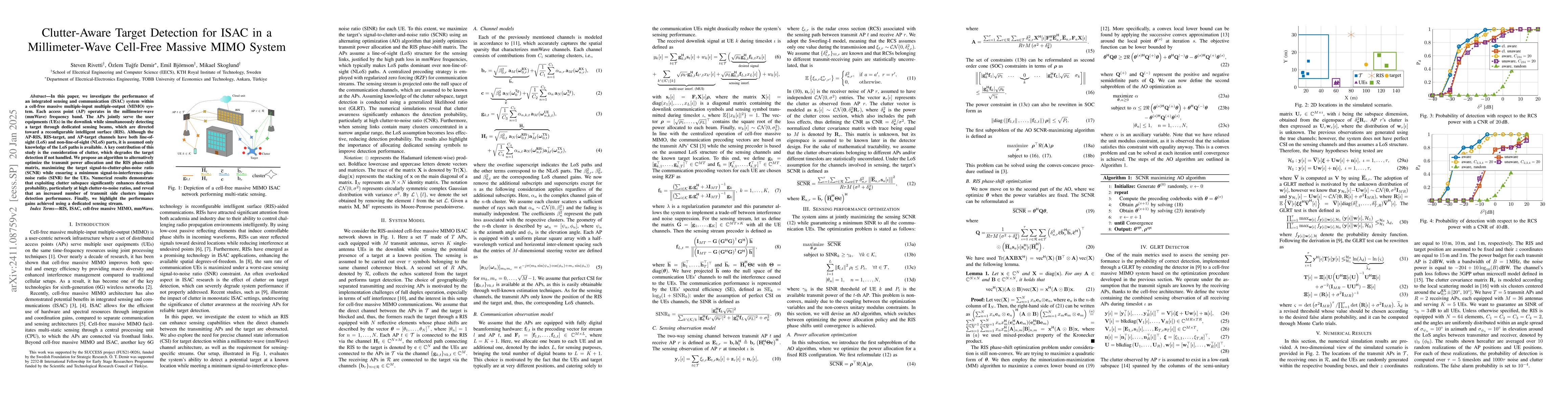 Thumbnail for Clutter-Aware Target Detection for ISAC in a Millimeter-Wave Cell-Free
  Massive MIMO System