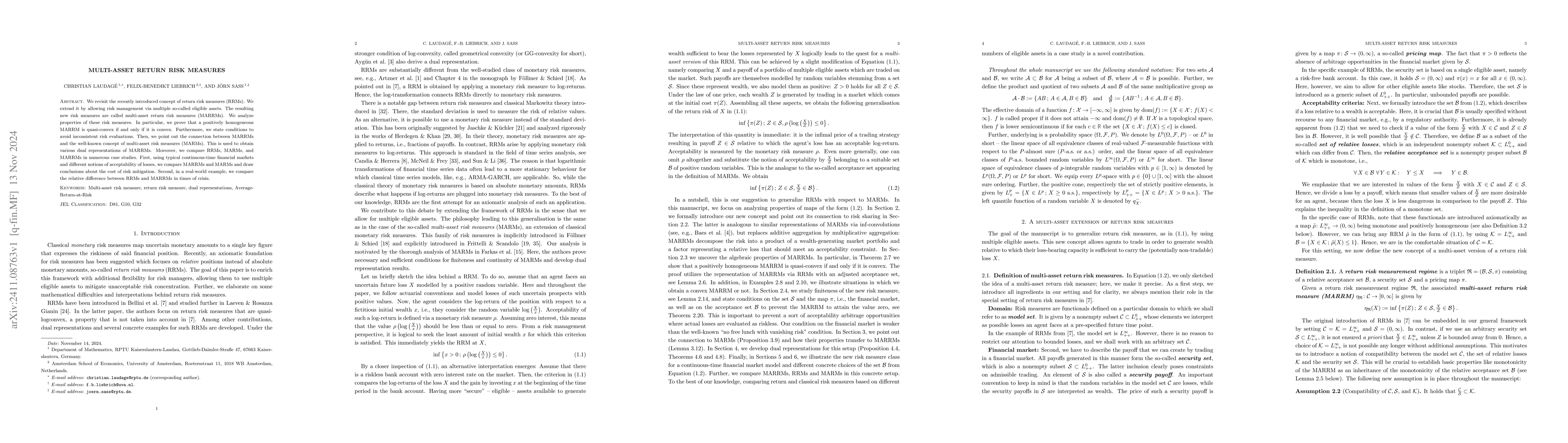 Thumbnail for Multi-asset return risk measures