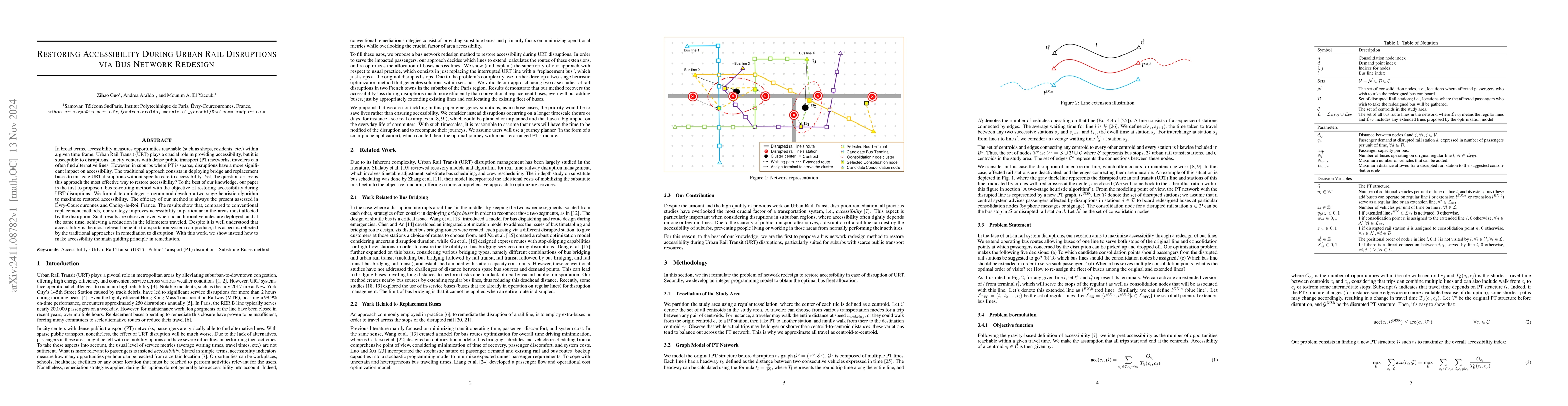Thumbnail for Restoring Accessibility During Urban Rail Disruptions via Bus Network
  Redesign