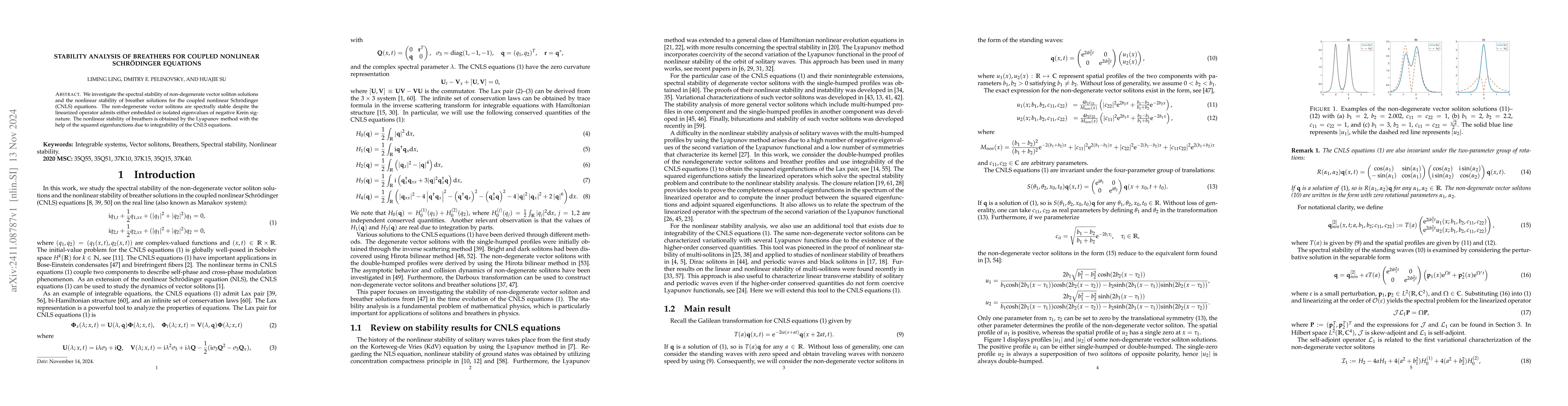 Thumbnail for Stability analysis of breathers for coupled nonlinear Schrodinger
  equations