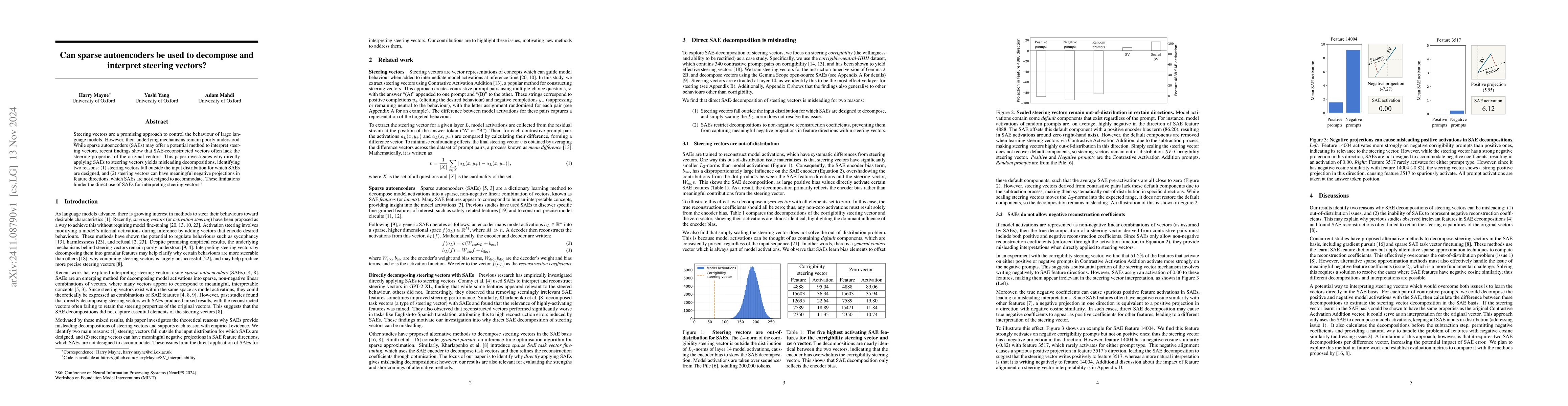 Thumbnail for Can sparse autoencoders be used to decompose and interpret steering
  vectors?