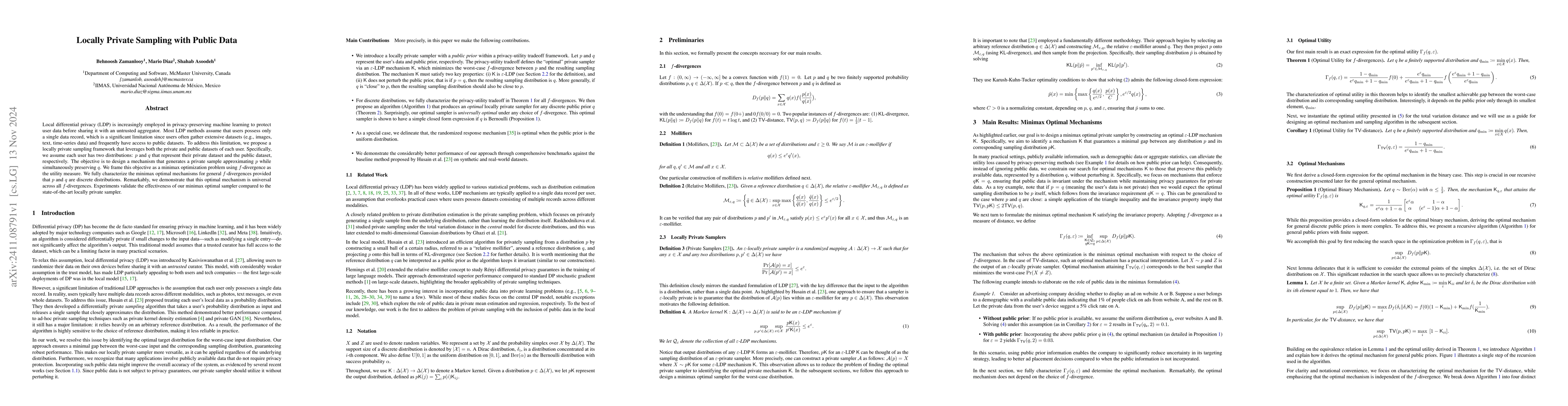 Thumbnail for Locally Private Sampling with Public Data
