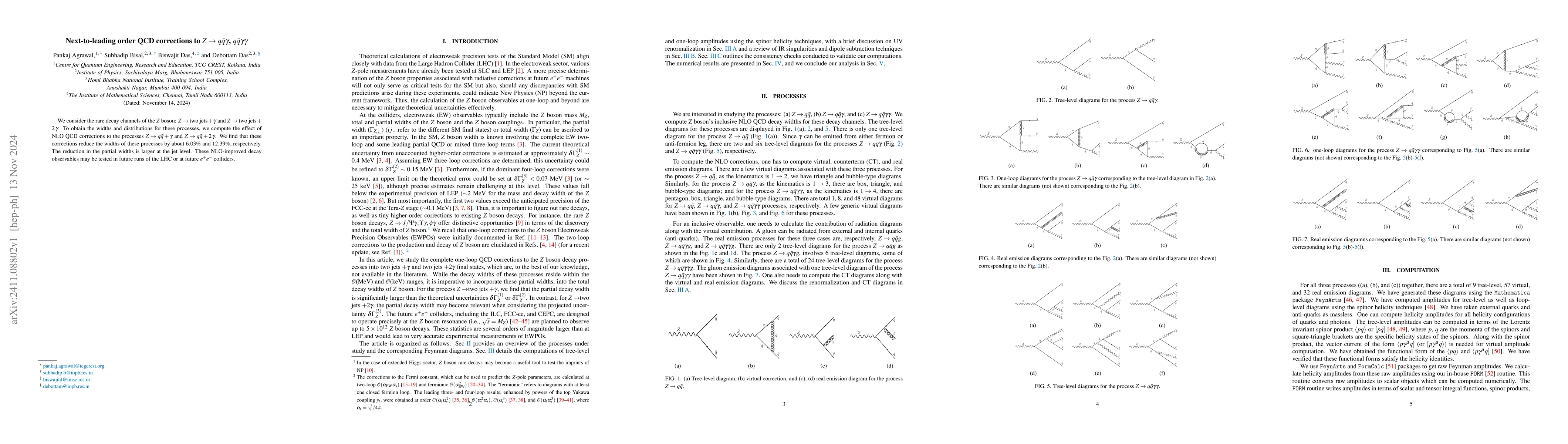 Thumbnail for Next-to-leading order QCD corrections to $Z\to q\bar{q}γ$,
  $q\bar{q}γγ$