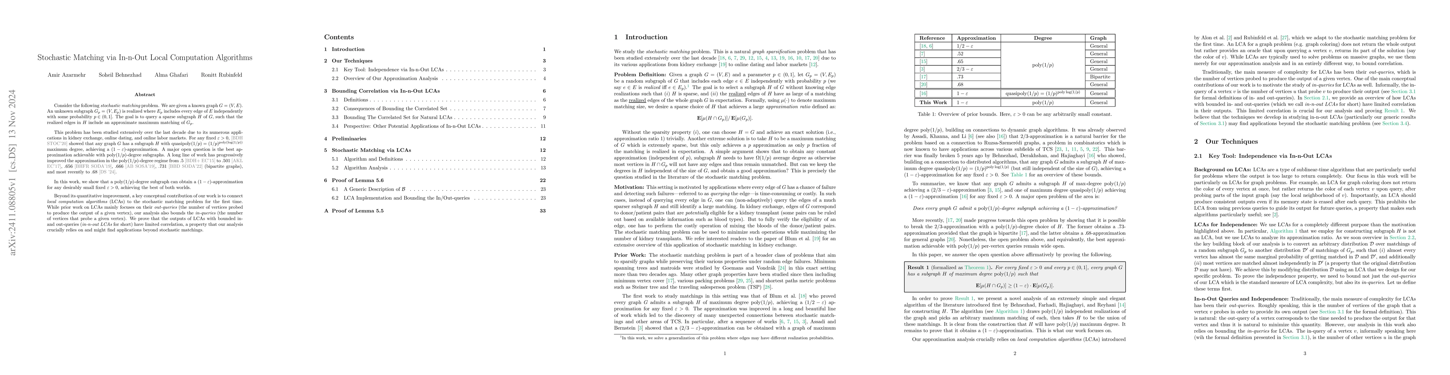 Thumbnail for Stochastic Matching via In-n-Out Local Computation Algorithms