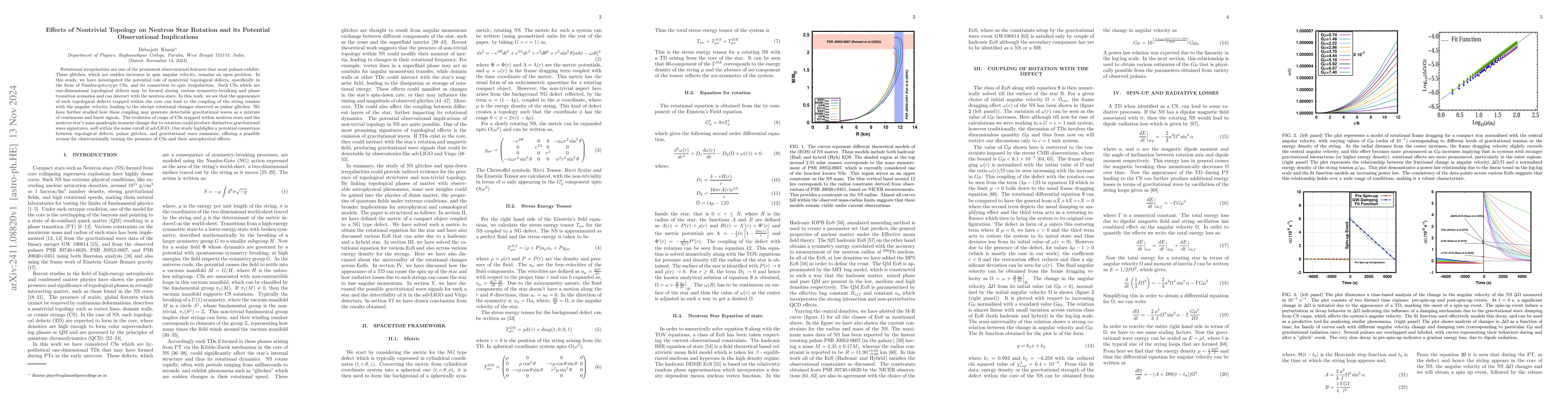 Thumbnail for Effects of Nontrivial Topology on Neutron Star Rotation and its
  Potential Observational Implications