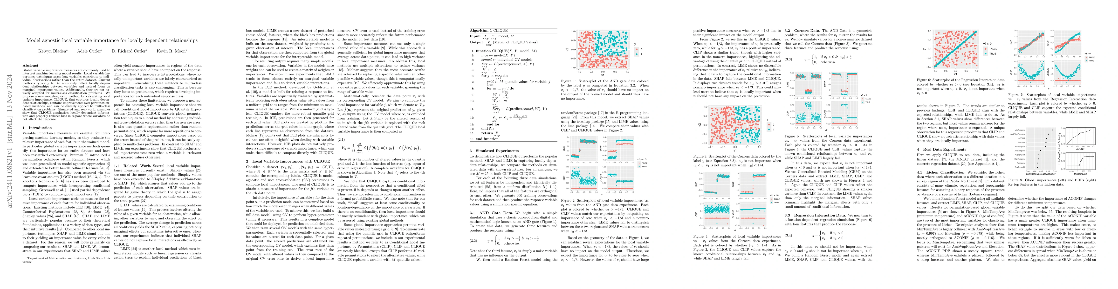 Thumbnail for Model agnostic local variable importance for locally dependent
  relationships