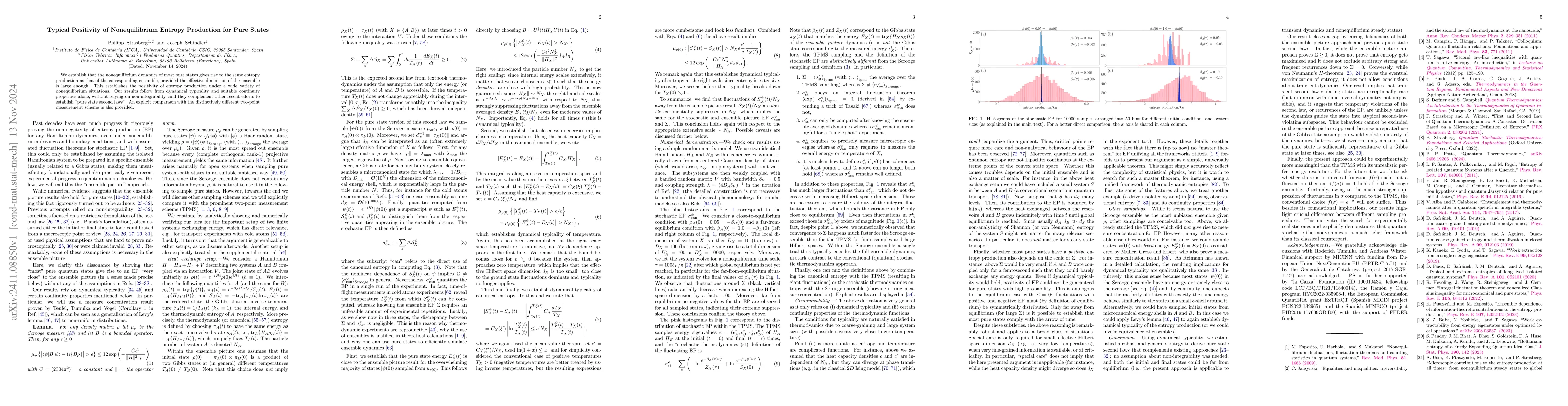 Thumbnail for Typical Positivity of Nonequilibrium Entropy Production for Pure States