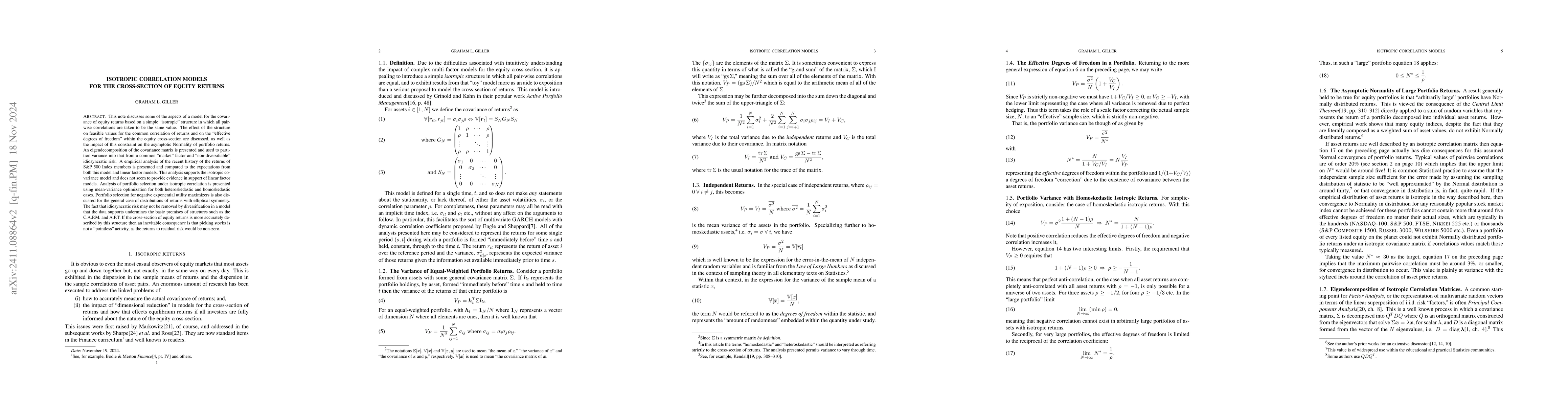 Thumbnail for Isotropic Correlation Models for the Cross-Section of Equity Returns