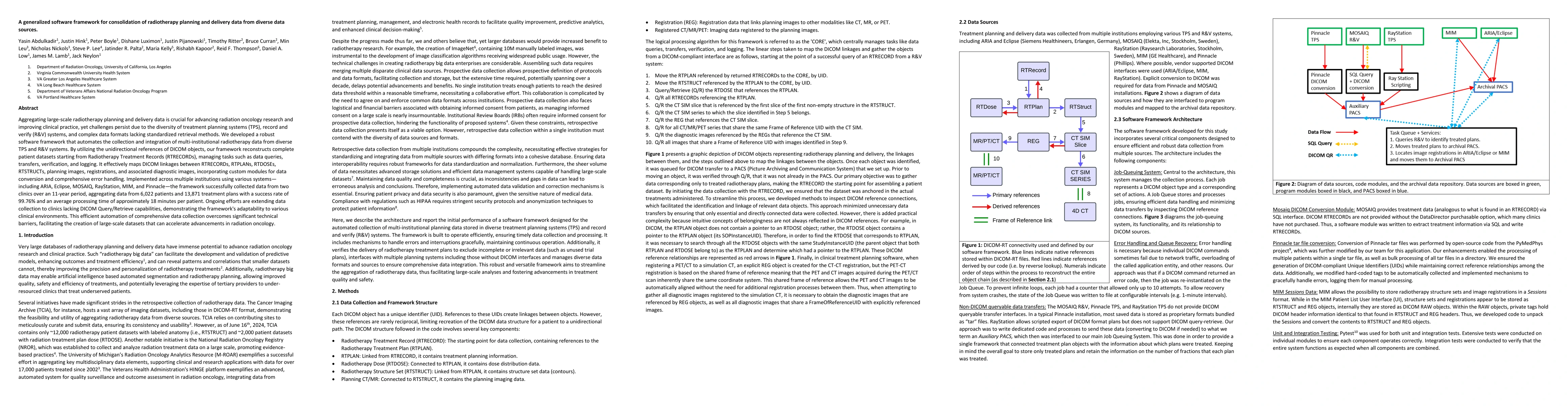 Thumbnail for A generalized software framework for consolidation of radiotherapy
  planning and delivery data from diverse data sources