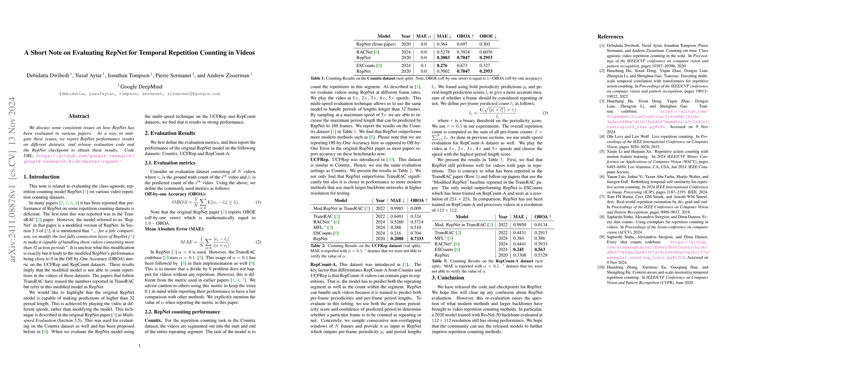 Thumbnail for A Short Note on Evaluating RepNet for Temporal Repetition Counting in
  Videos