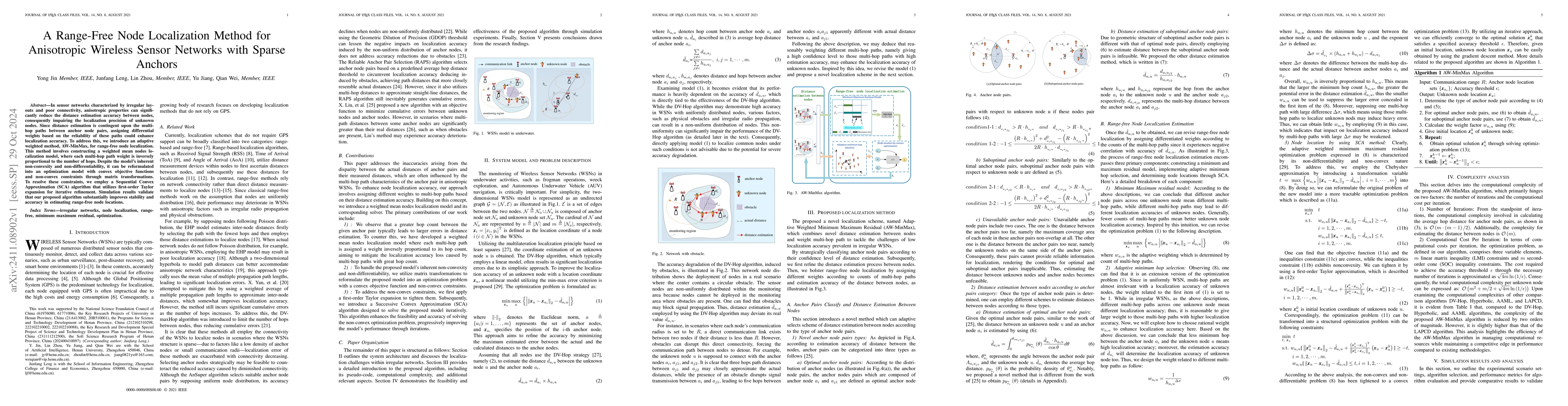 Thumbnail for A Range-Free Node Localization Method for Anisotropic Wireless Sensor
  Networks with Sparse Anchors