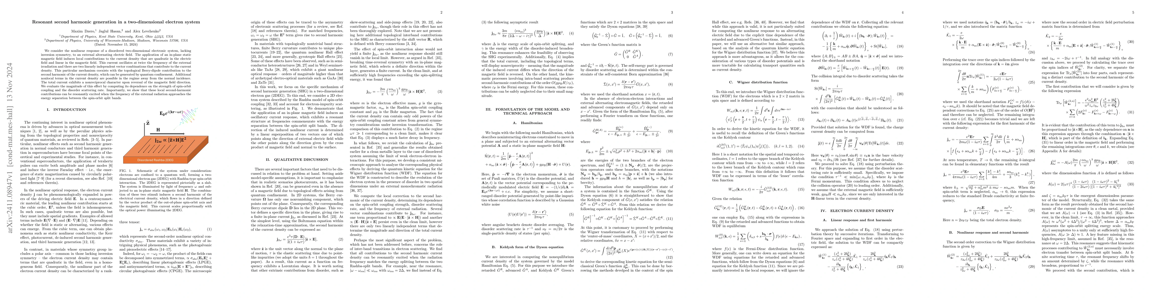 Thumbnail for Resonant second harmonic generation in a two-dimensional electron system
