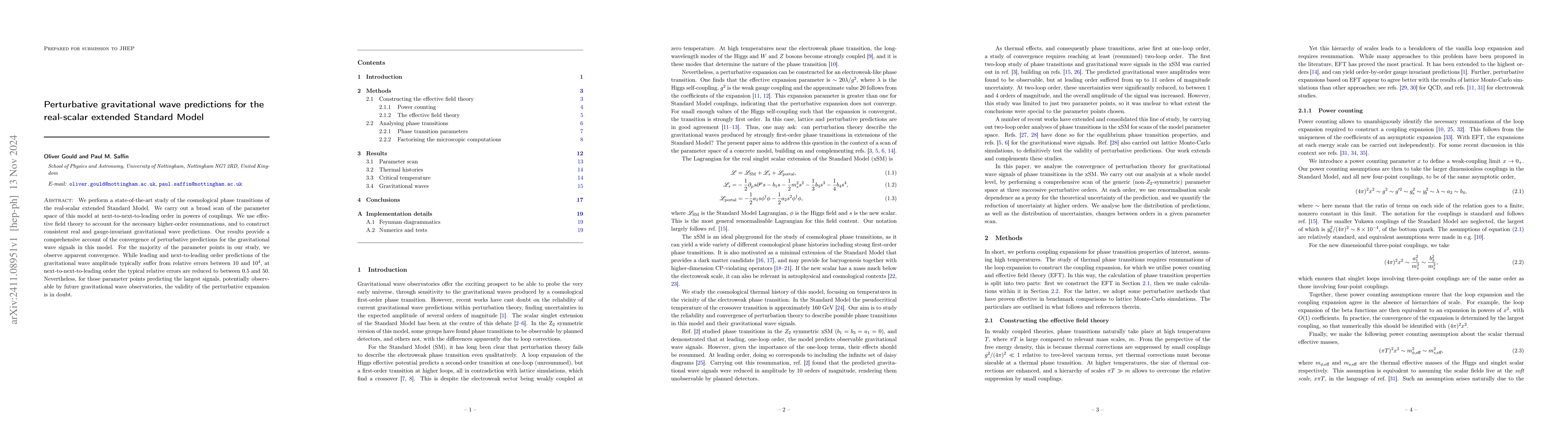 Thumbnail for Perturbative gravitational wave predictions for the real-scalar extended
  Standard Model