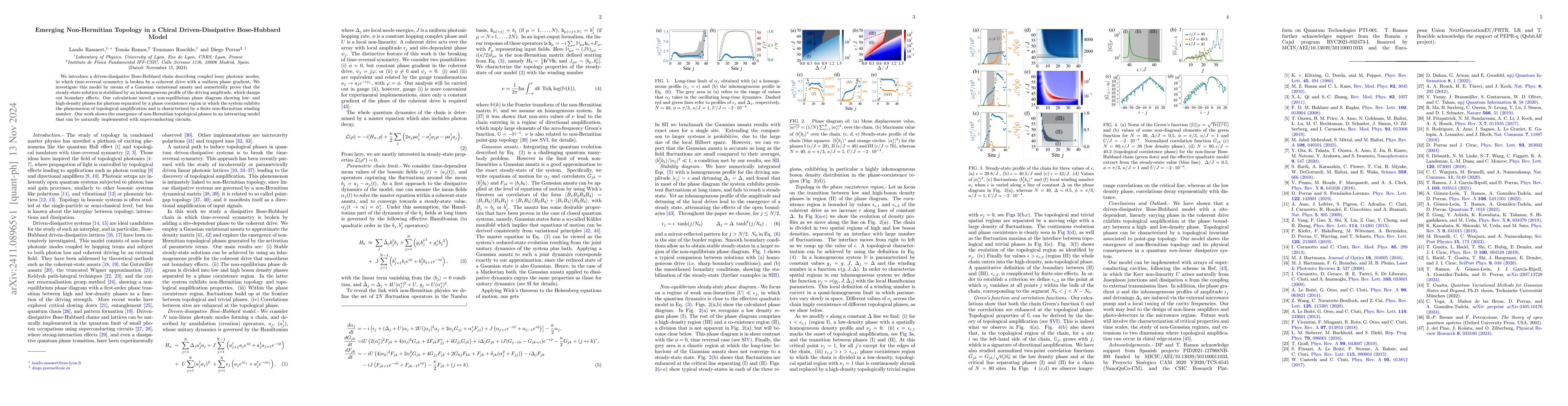Thumbnail for Emerging Non-Hermitian Topology in a Chiral Driven-Dissipative
  Bose-Hubbard Model