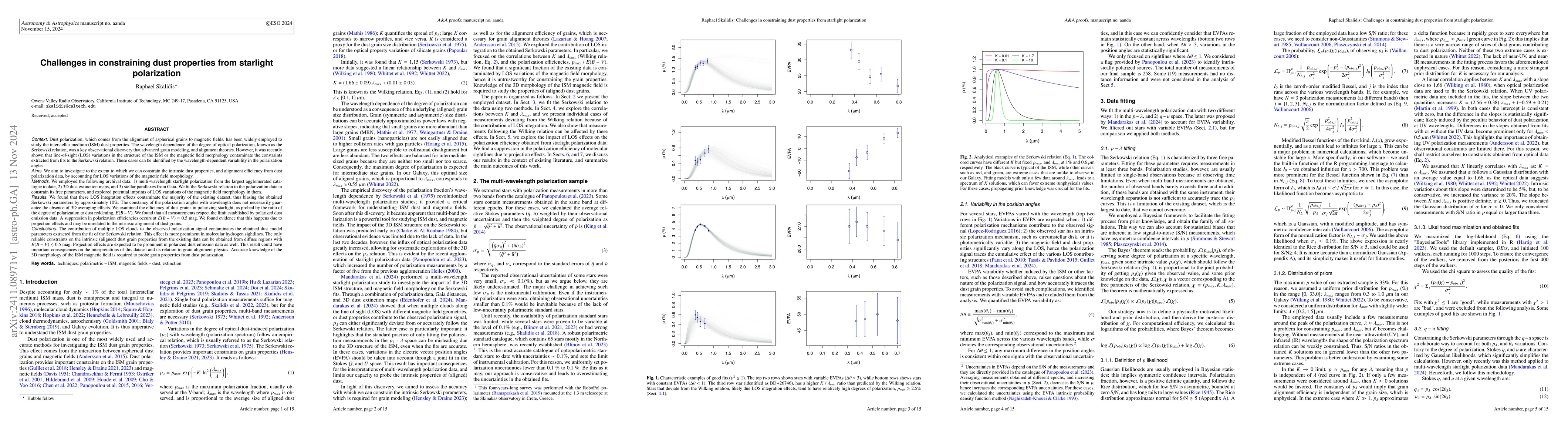 Thumbnail for Challenges in constraining dust properties from starlight polarization