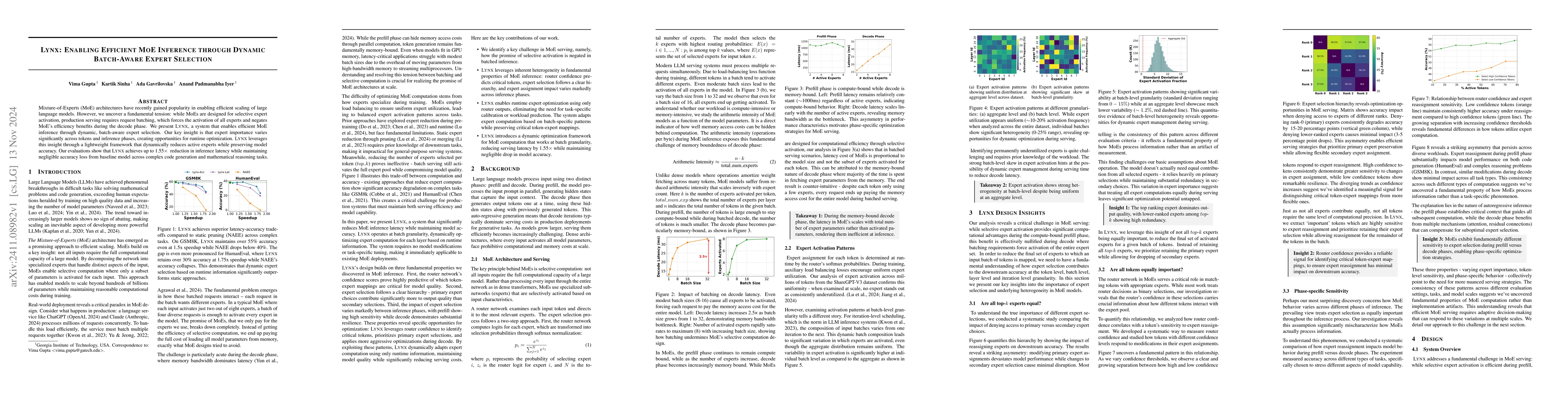 Thumbnail for Lynx: Enabling Efficient MoE Inference through Dynamic Batch-Aware
  Expert Selection
