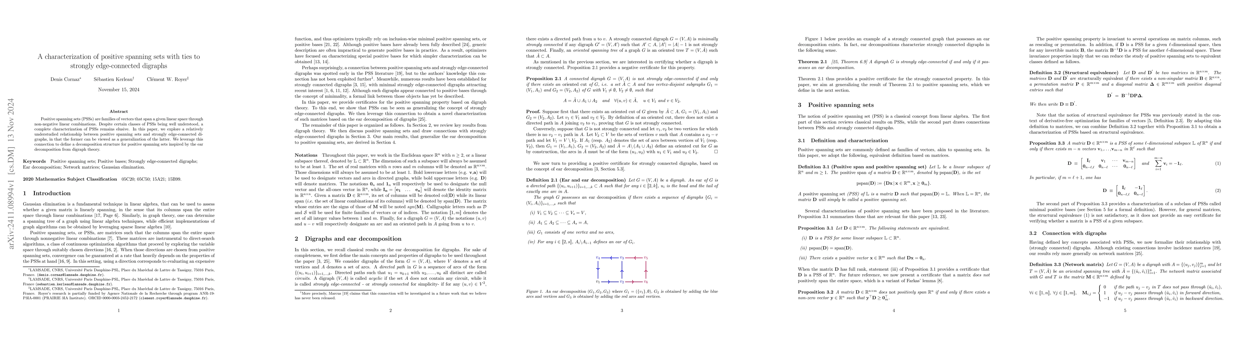 Thumbnail for A characterization of positive spanning sets with ties to strongly
  connected digraphs