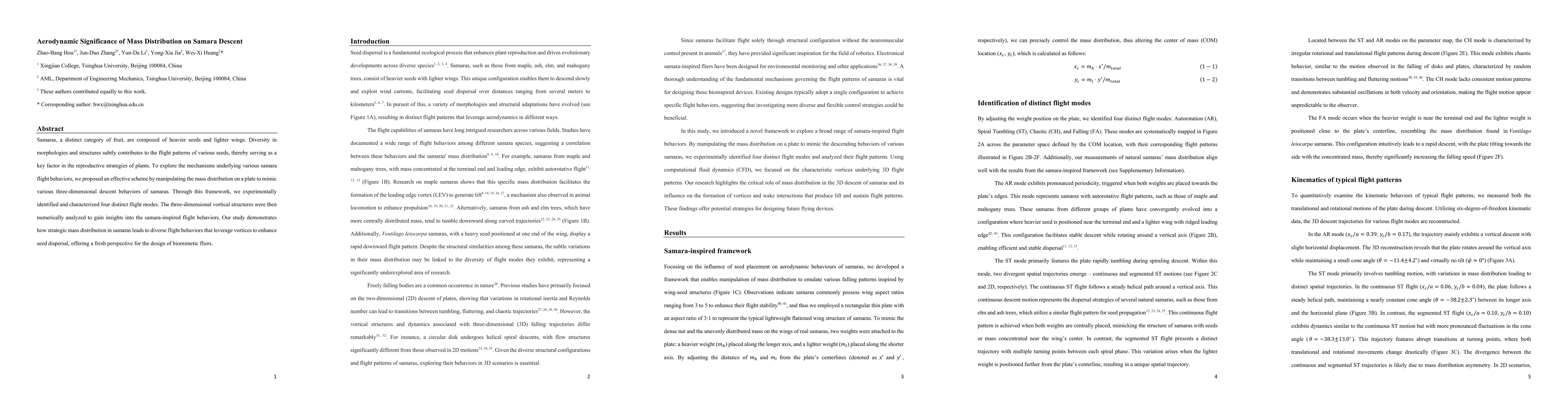 Thumbnail for Aerodynamic Significance of Mass Distribution on Samara Descent